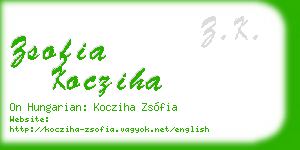 zsofia kocziha business card
